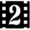 film icon with number 2 inside
