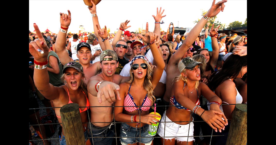 Young people at a concert in Dayton Ohio