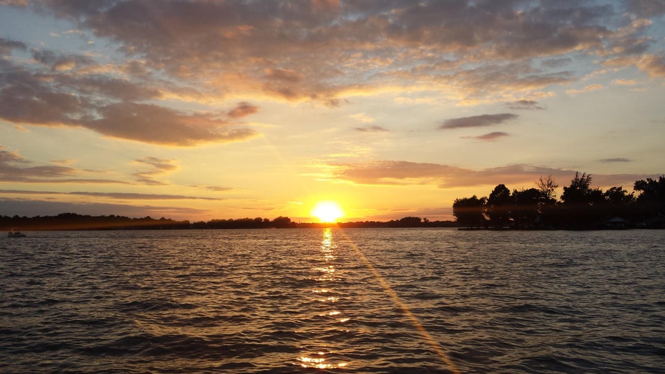 sunset over indian lake ohio