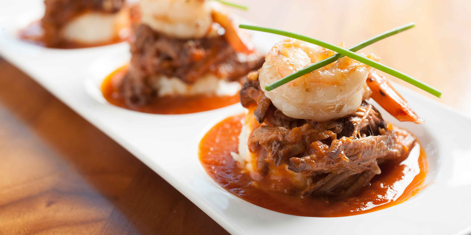 Dish from Hubbard Grille with shrimp and barbecue