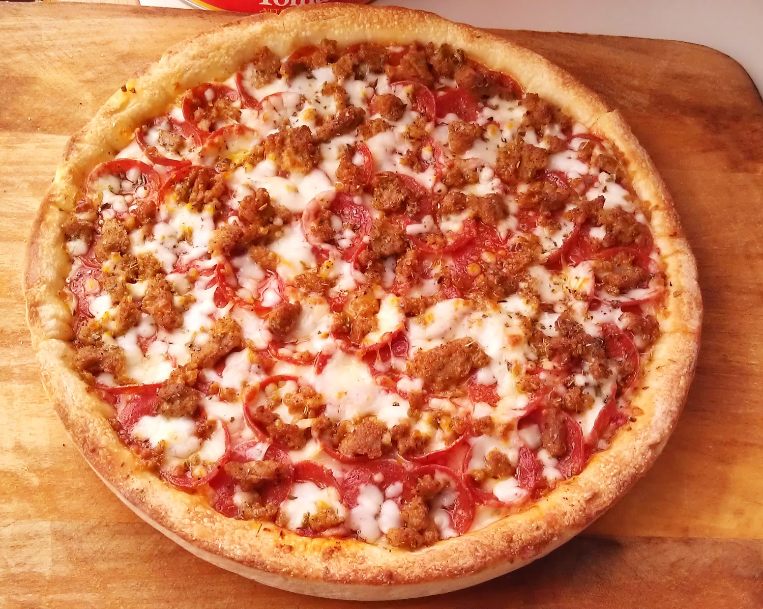 Photo of meatlover's pizza from Massey's Pizza