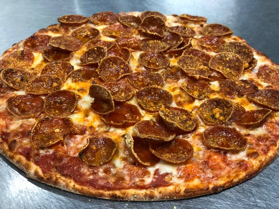 Photo of pepperoni pizza from Frankie's Pizza