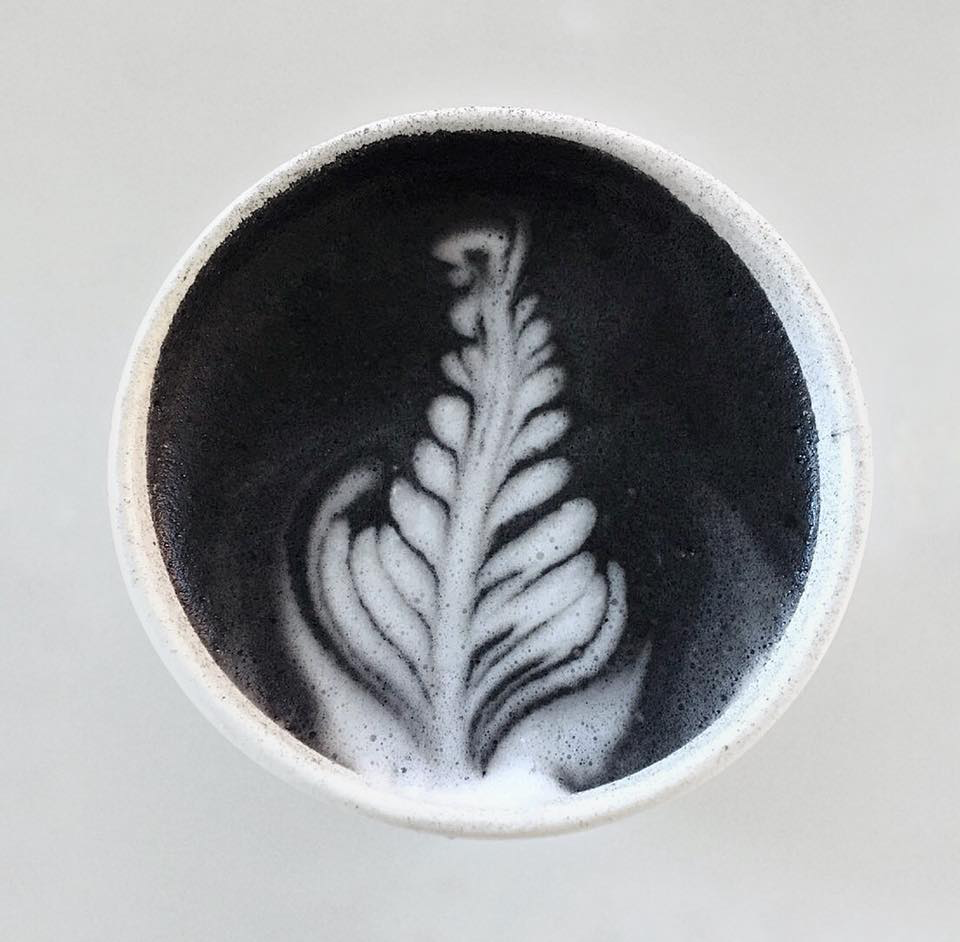 MMELO’s famous Charcoal Honey Lavender Latte