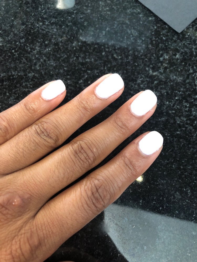 white manicure from Orchid Nail Spa