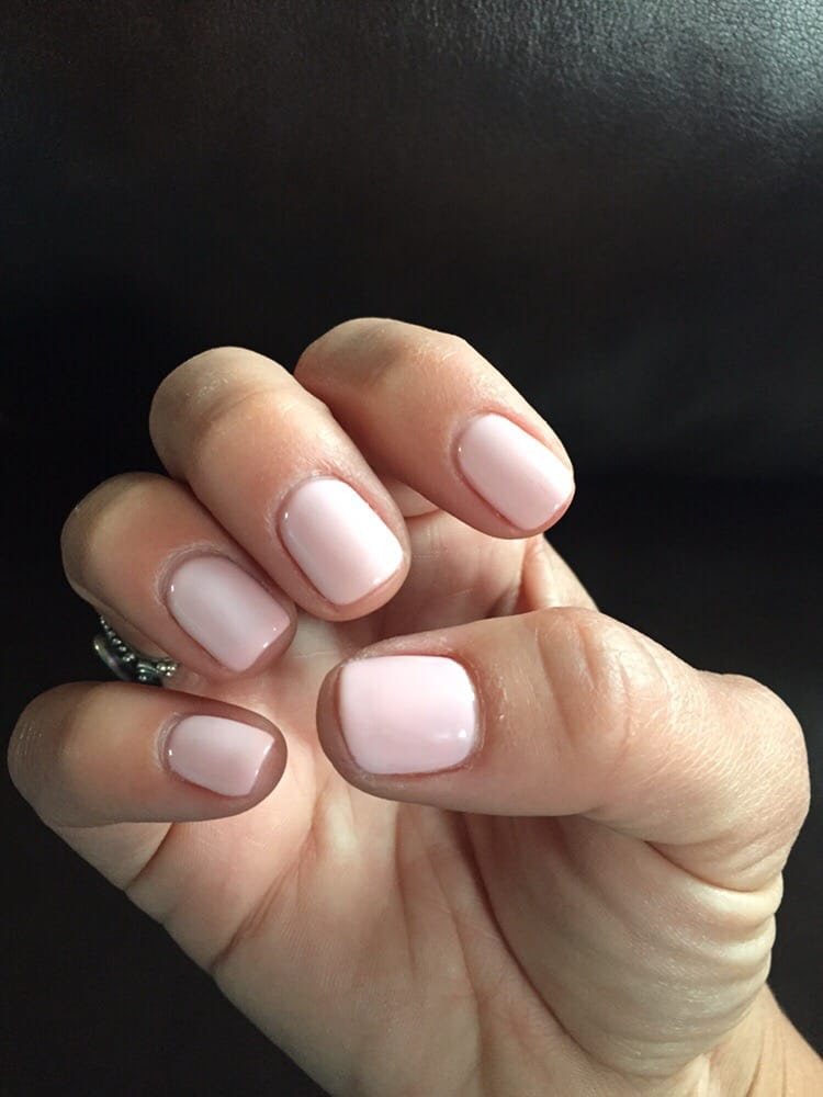 light pink manicure from Eco Nail Spa
