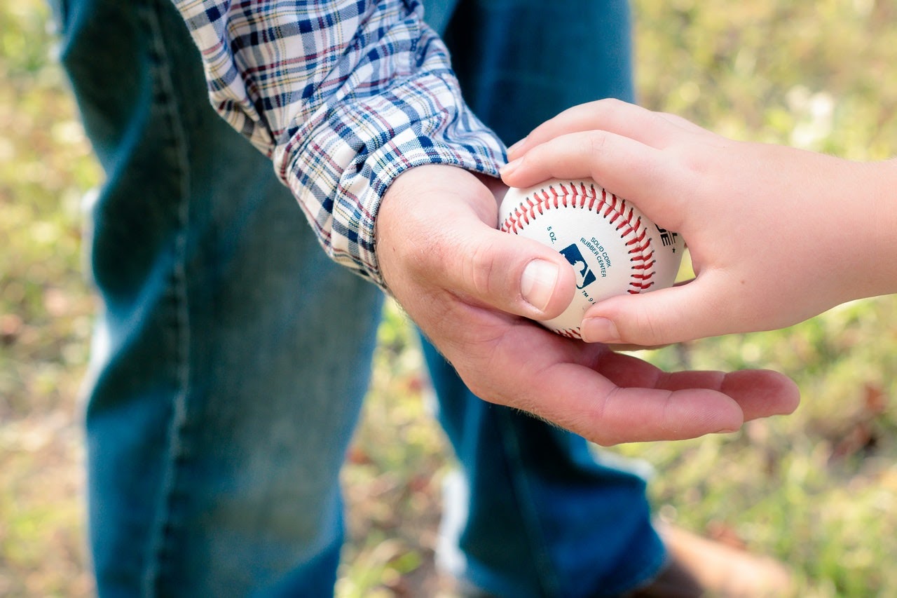 handing off a ball