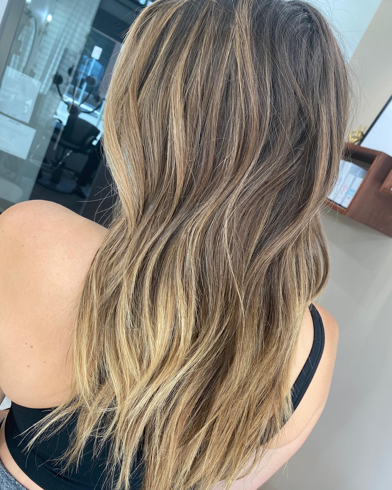 Balayage Done on Brunette Hair