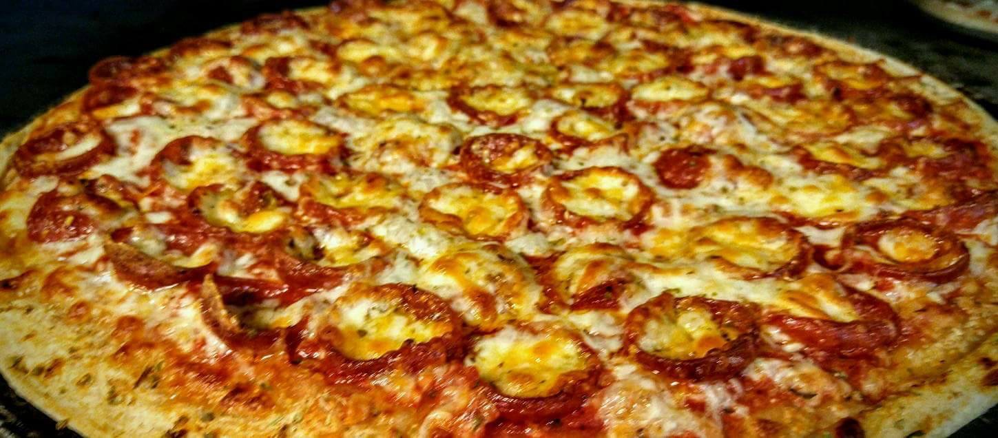 Pepperoni Pizza covered in cheese