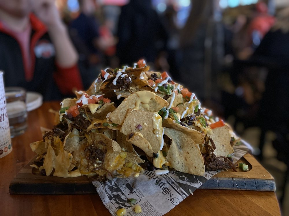A Mountain Of Nachos At Urban Meyers Pint House