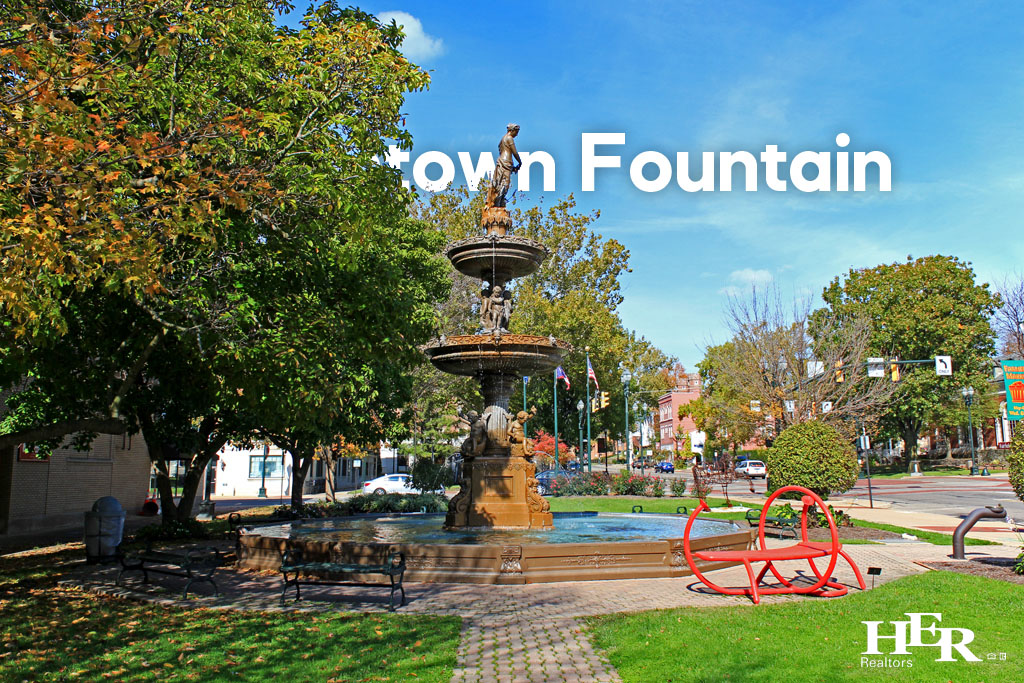 old city fountain downtown lancaster ohio