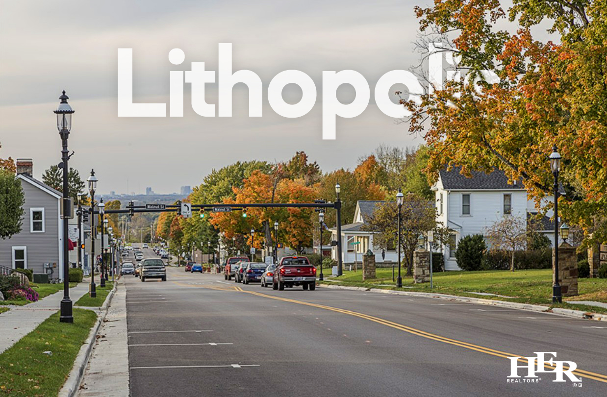 a suburban street in lithopolis ohio