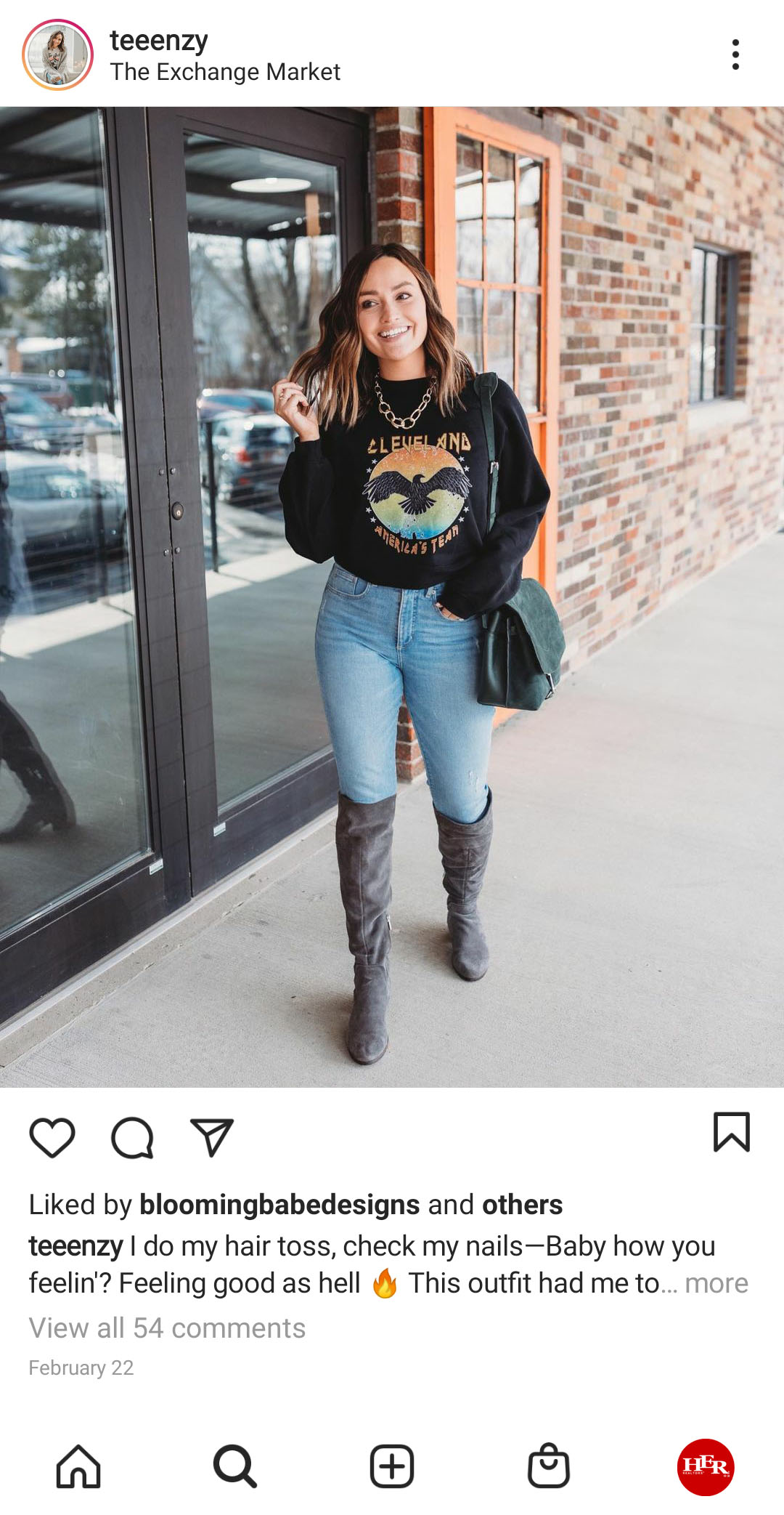 Woman walking in downtown