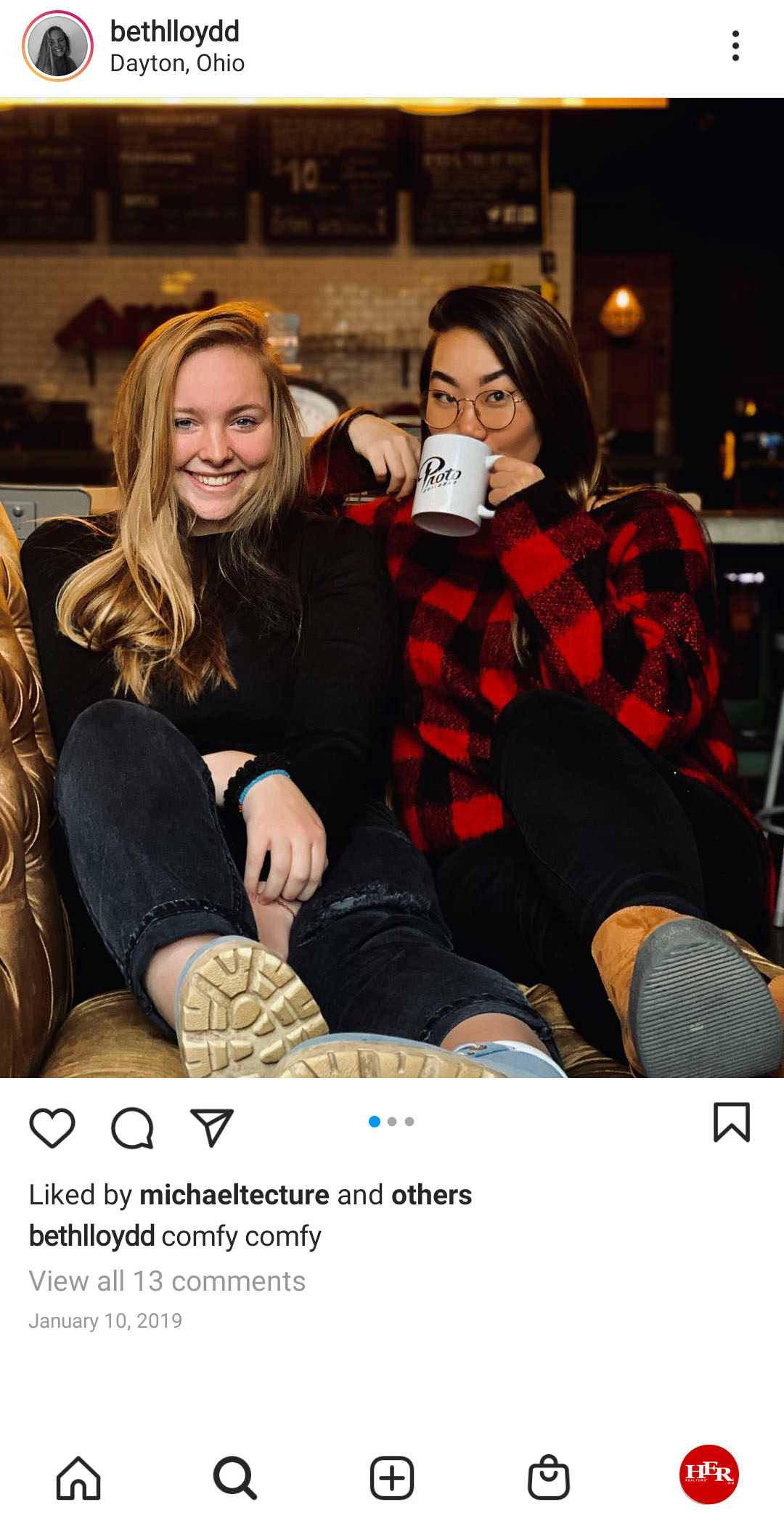 Two women sitting