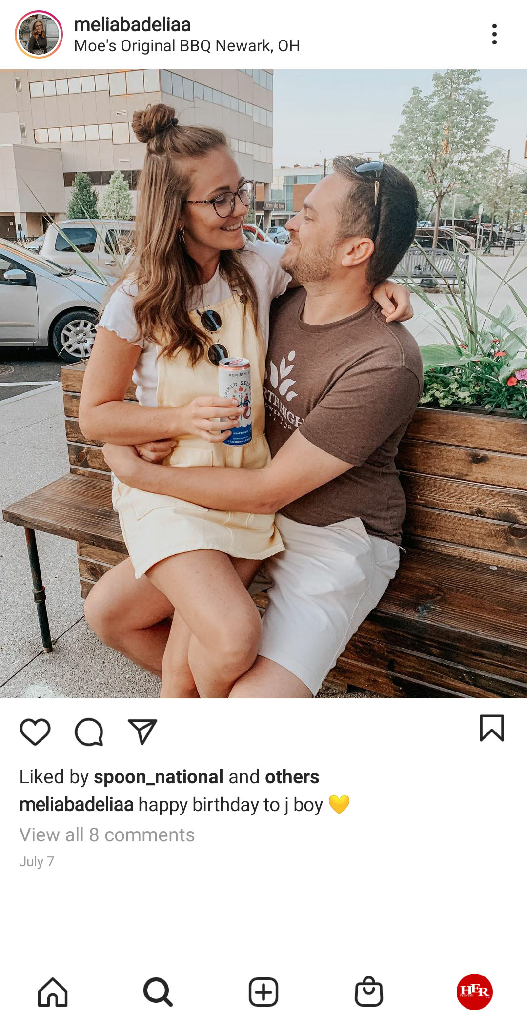 couple smiling
