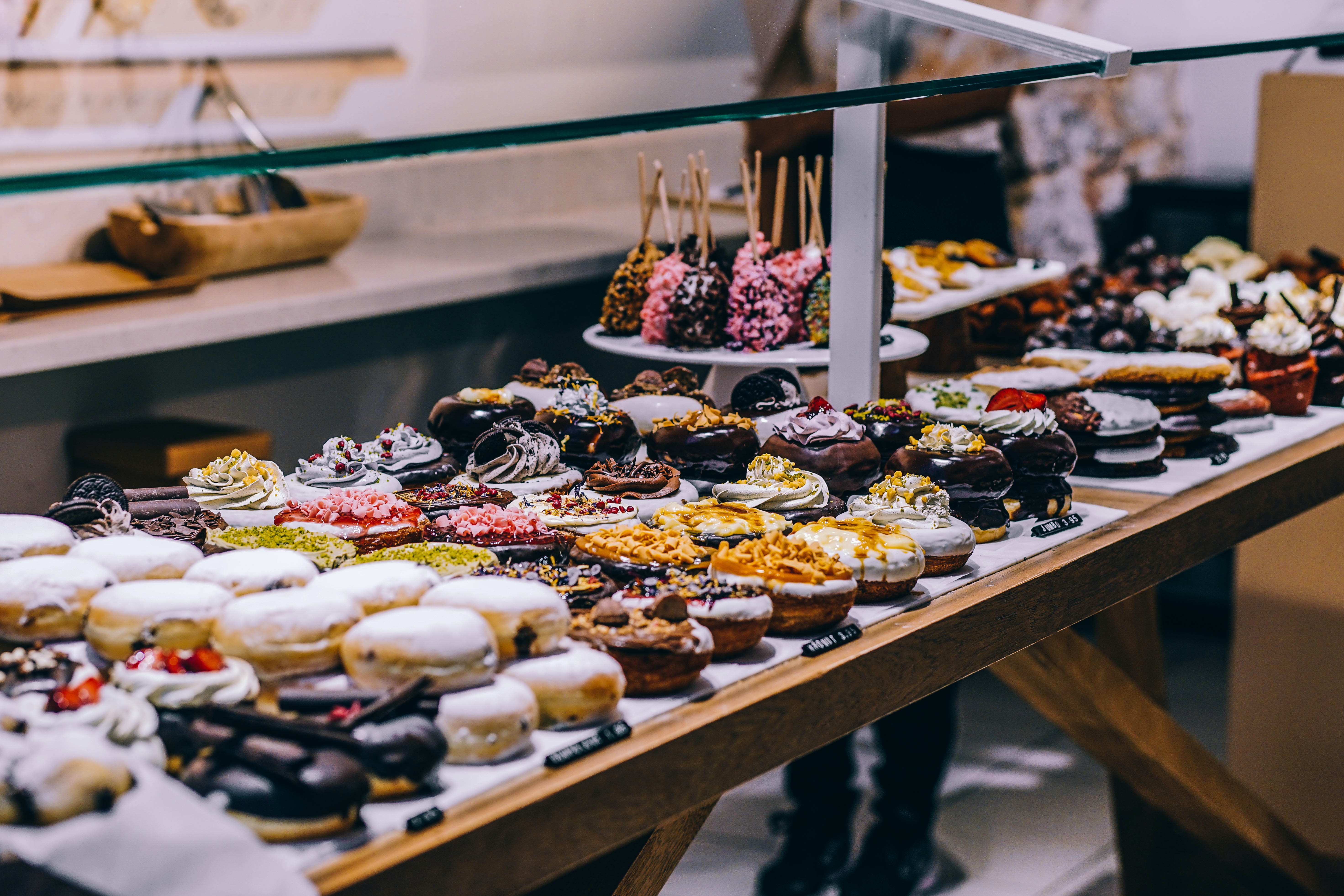 Bakery treats on a counter
