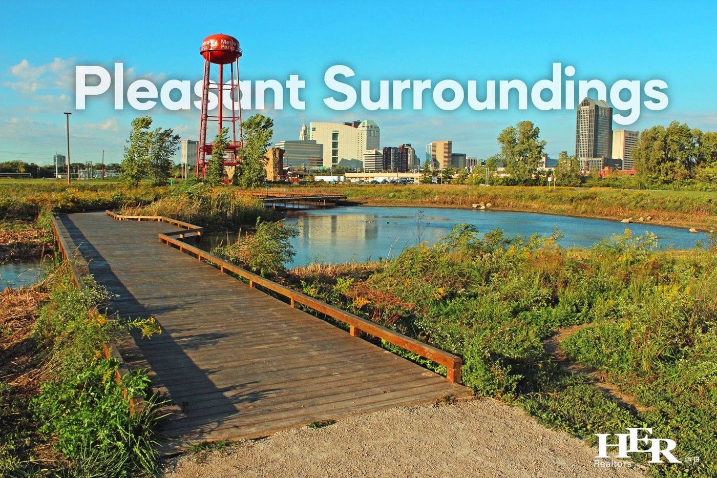 An image showing the pleasant surroundings of Grove City.