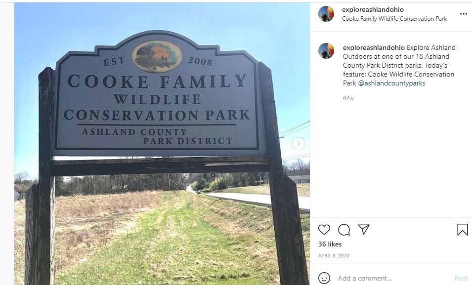 A sign outside a wildlife conservation park.
