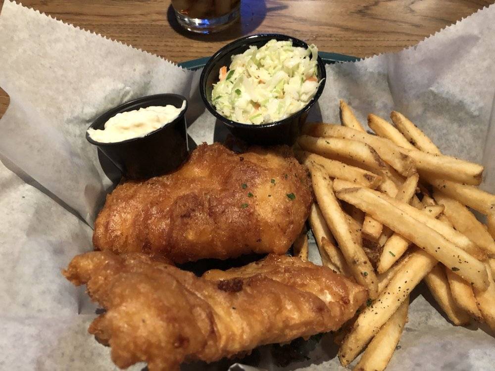 A picture of the fish and chips available at Rusty Bucket's Restaurant & Tavern!