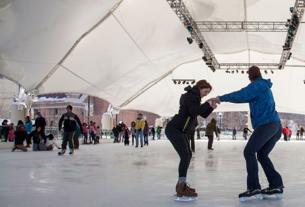 Ice skating in Dayton, Ohio