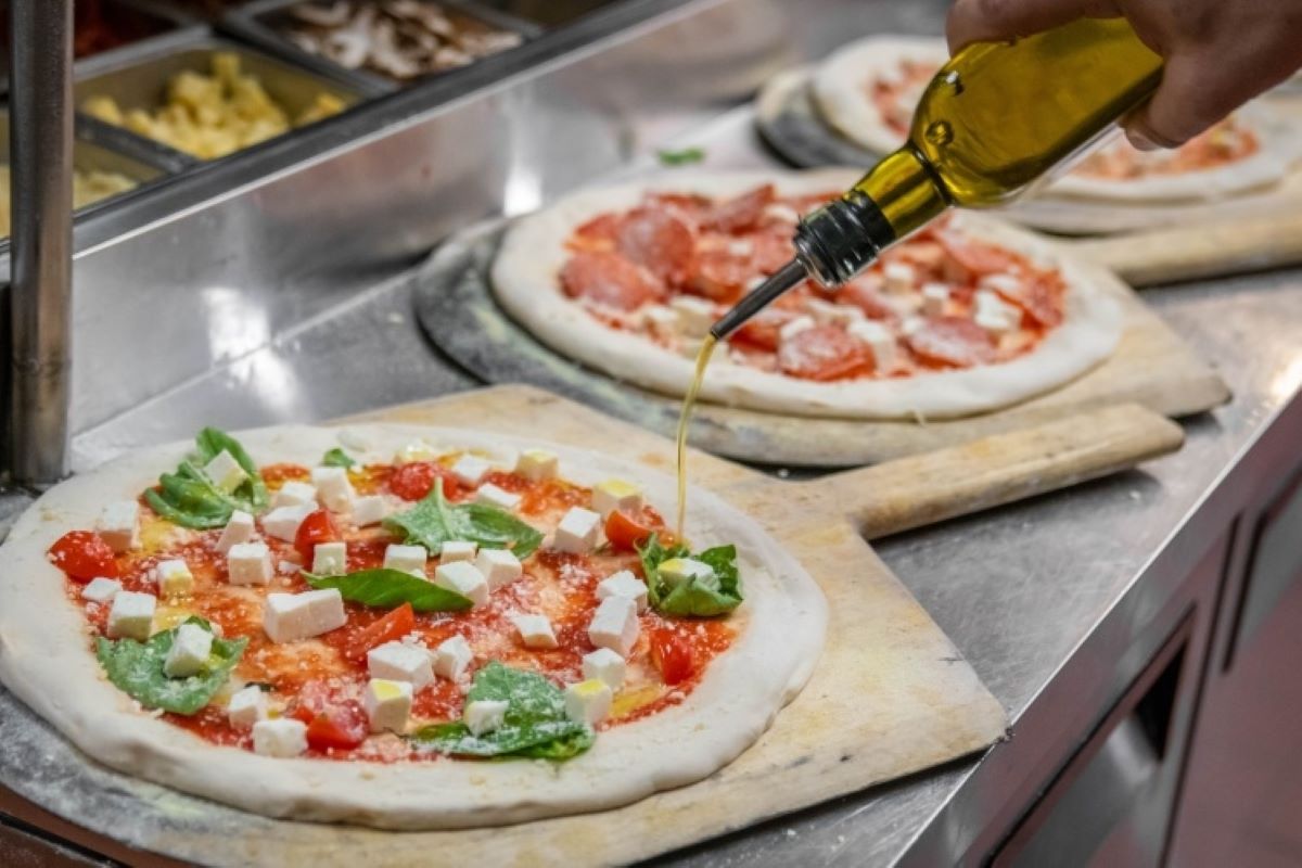 Pizza ready for the oven
