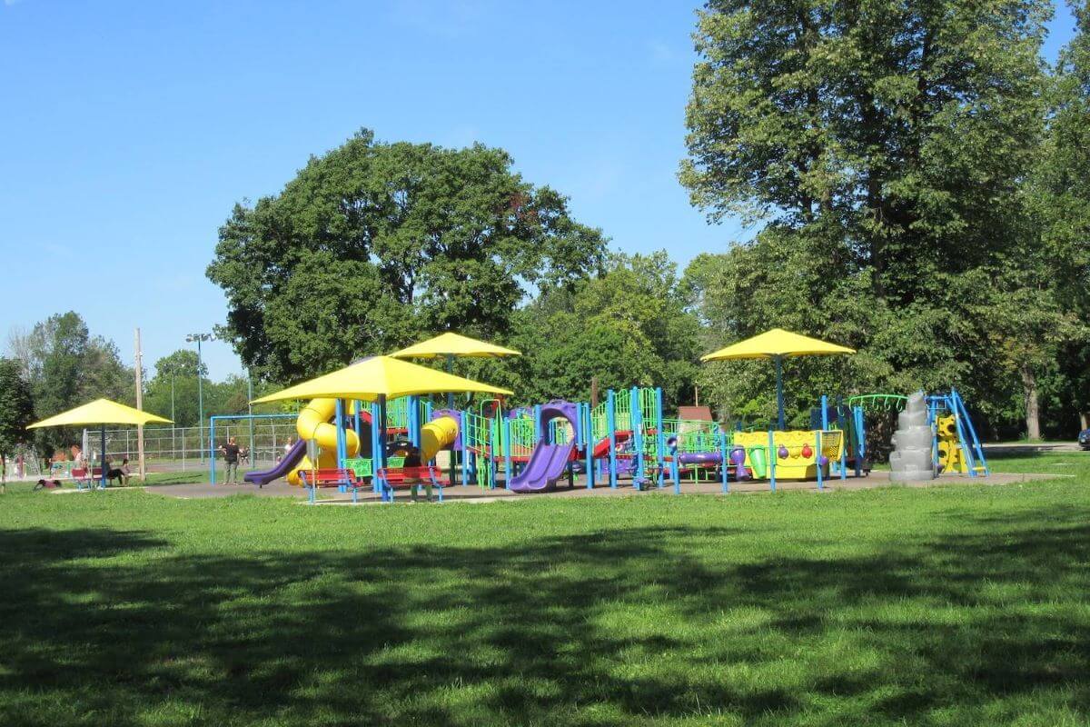 A children's playground in Springfield Ohio