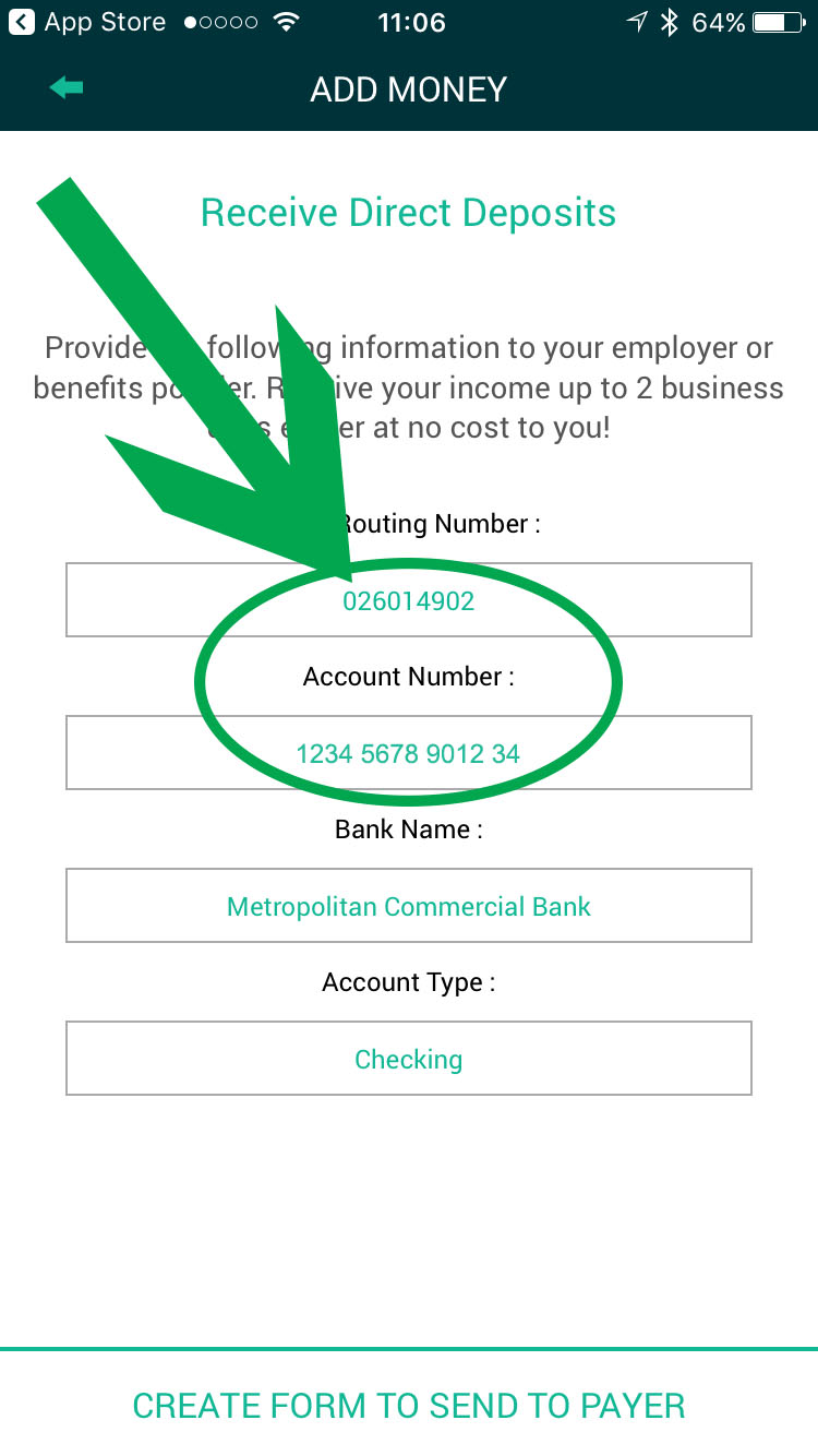illustration showing where to find the dd number for this card - Add Money To Prepaid Card With Checking Account illustration showing where to find the dd number for this card - Add Money To Prepaid Card With Checking Account