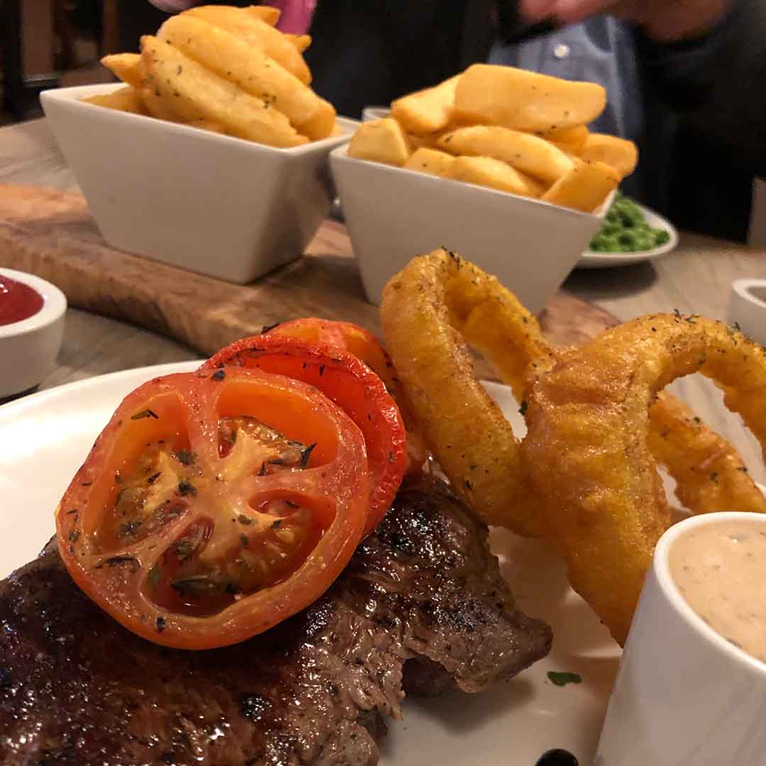 Falcon Steakhouse Steak, Sides and Chips