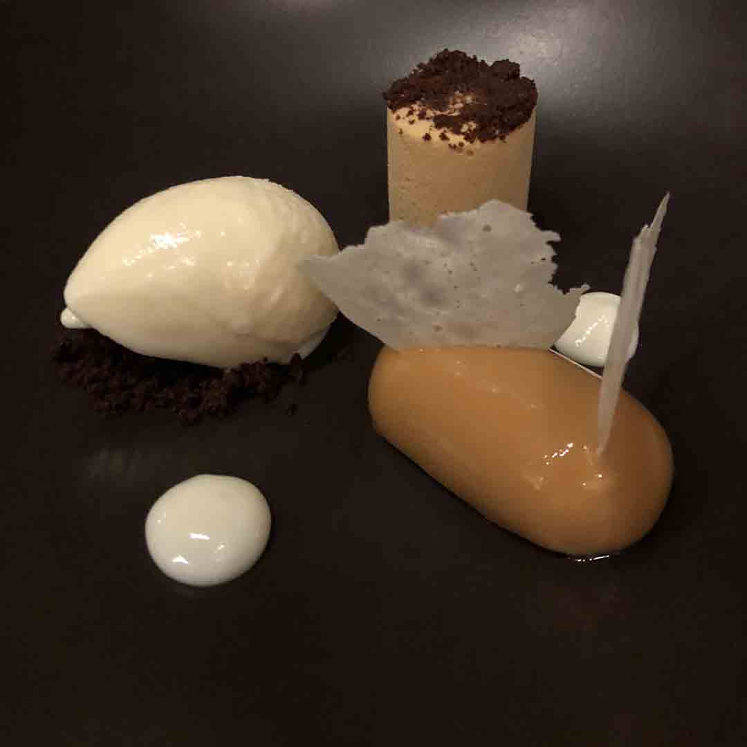 Royal Crescent tasting menu dessert: Coffee parfait with chocolate mouse.