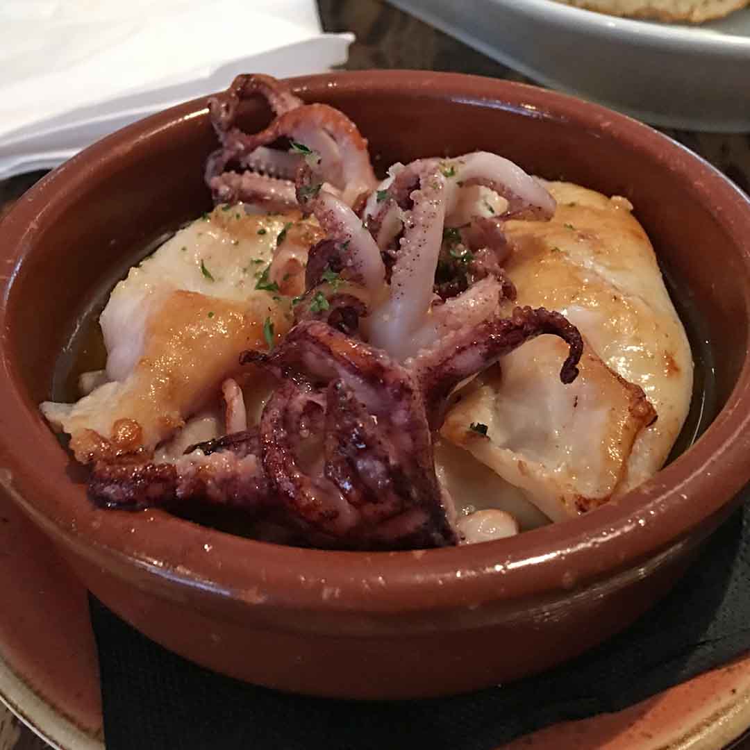 Tapas of Cuttelfish gently fried in oil