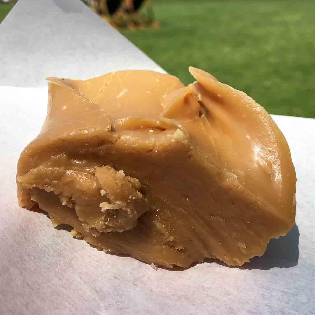 Coffee Fudge in Royal Crescent Park, from Fudge Factory in Bath.