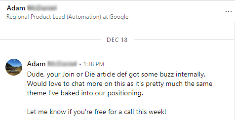 Google Automation LinkedIn Message