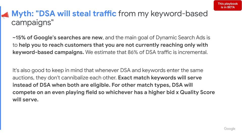 Google Ads Dynamic Search Campaigns Will Not Steal Traffic From Other Campaigns
