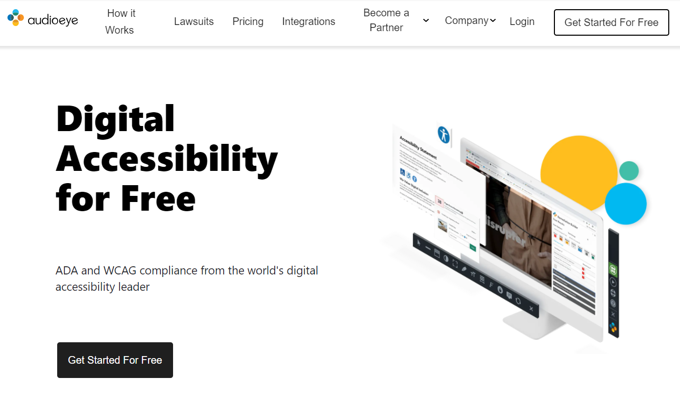 AudioEye homepage circa 2021