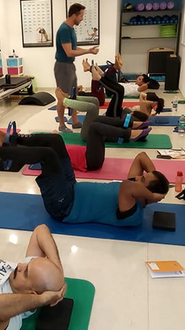 Krisztian instructing a class