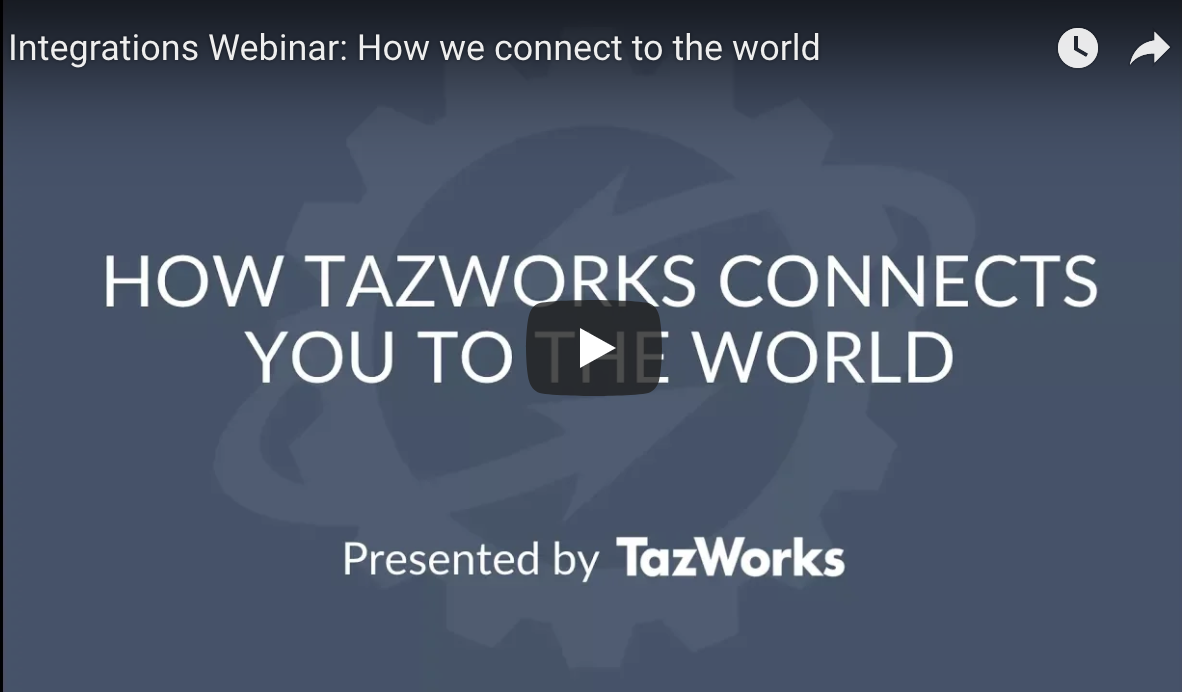 Integrations Webinar: How TazWorks Connects You to the World