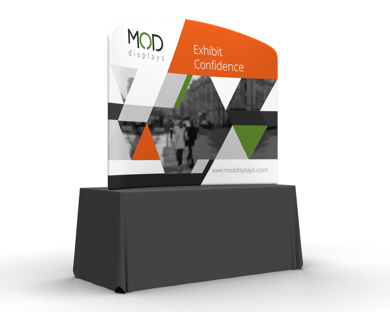 tabletop waveline trade show displays moddisplays