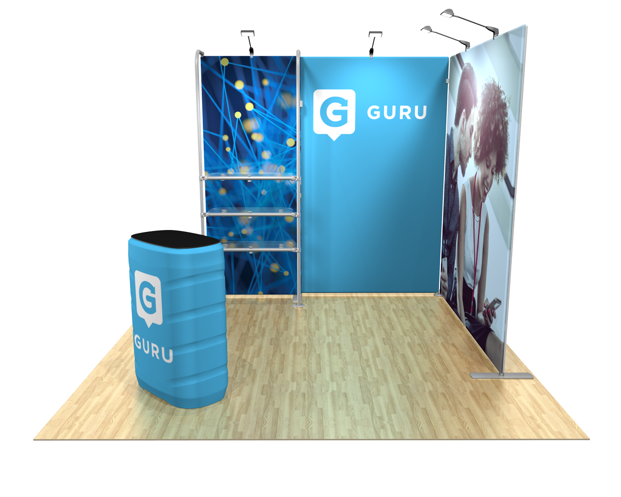 Waveline Merchandiser Trade Show Booth Kit