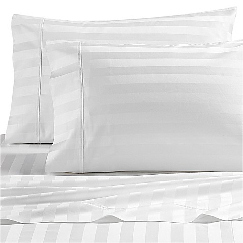 Wamsutta Sheets Pima Cotton Pimacott Wamsutta Dream Zone Stripe 1000 Thread Count Pimacott Pillowcases Set Of 2