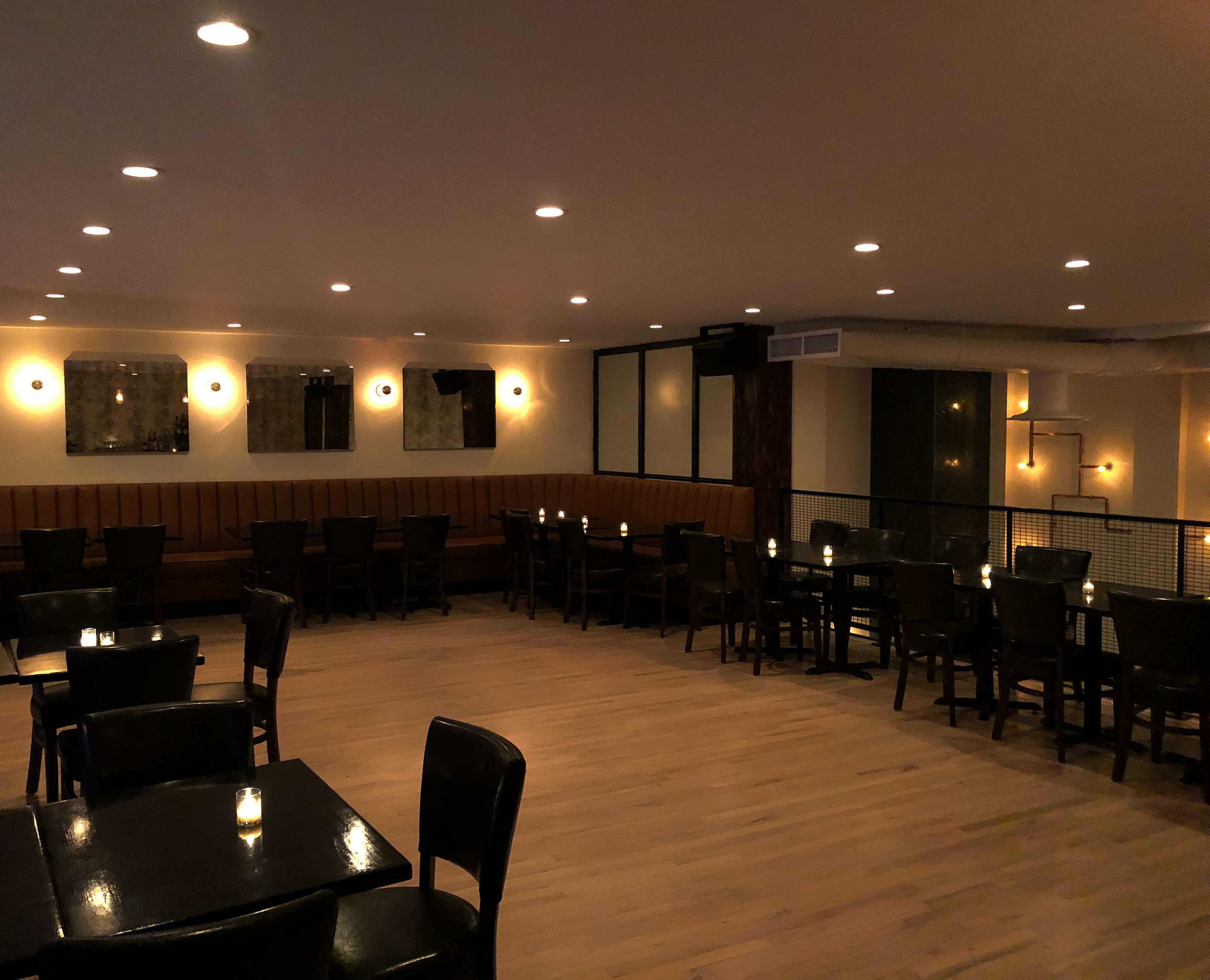 Balcony holds up to 60 guests seated and 75 guests for cocktails.