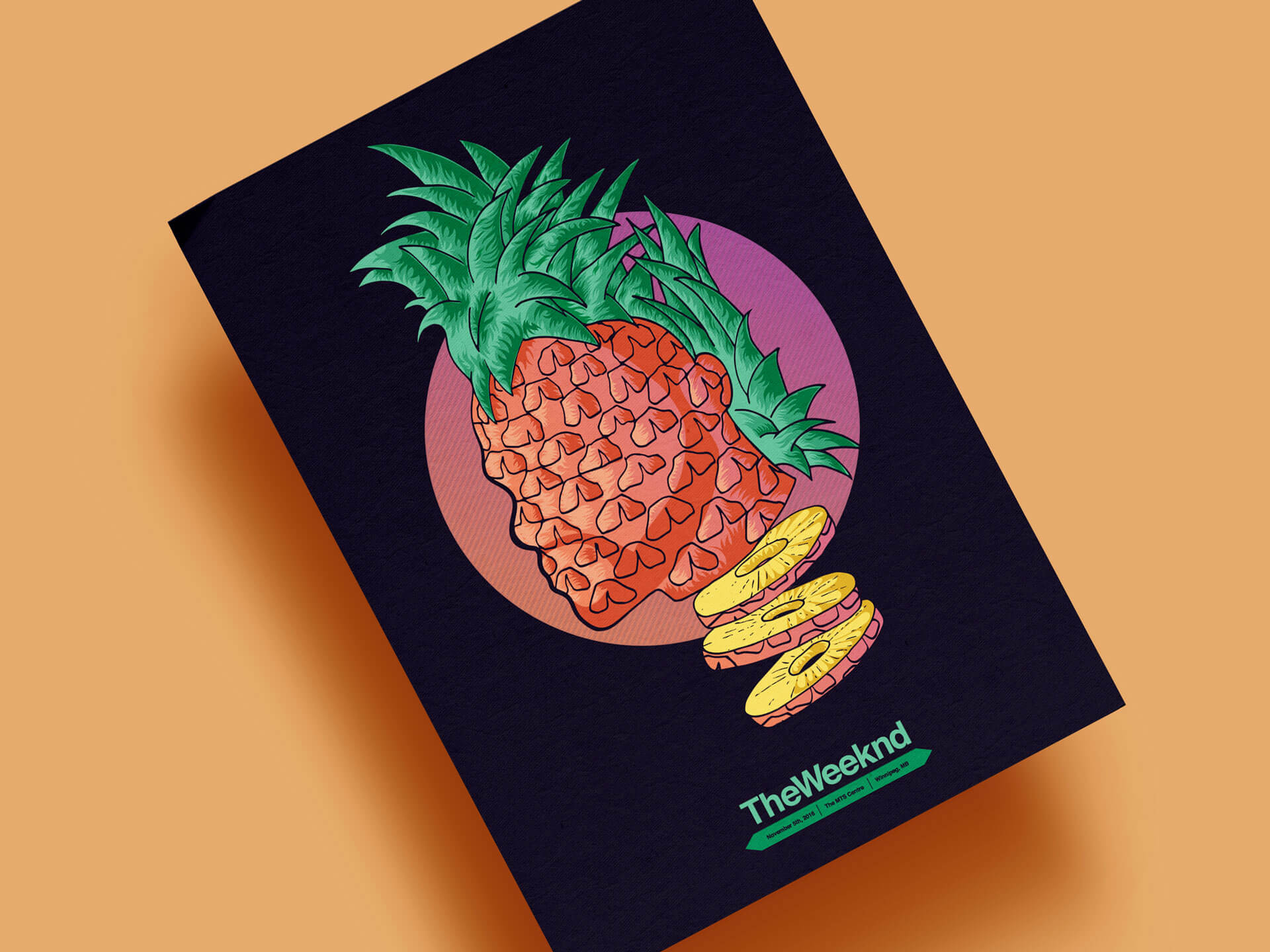 Picture of the Weeknd as a pineapple