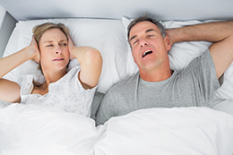 No peaceful rest due to snoring partner