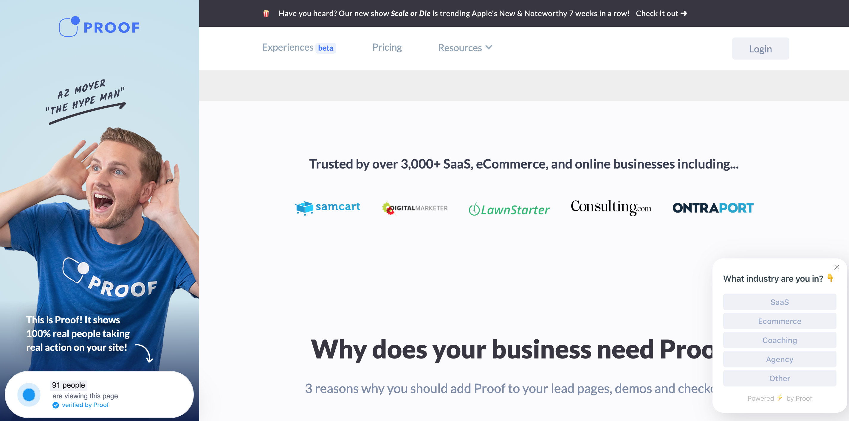 Proof survey personalization strategy