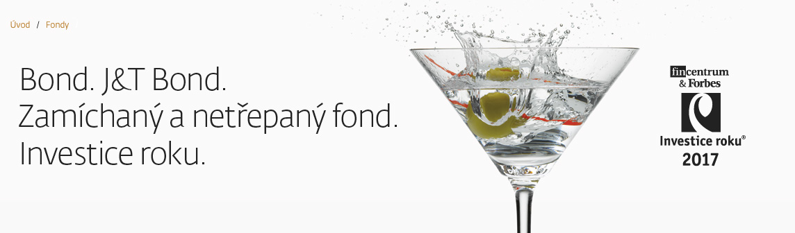 Internetová stránka J&T Banky, která popisuje fond J&T Bond slovy "zamíchaný a netřepaný fond".