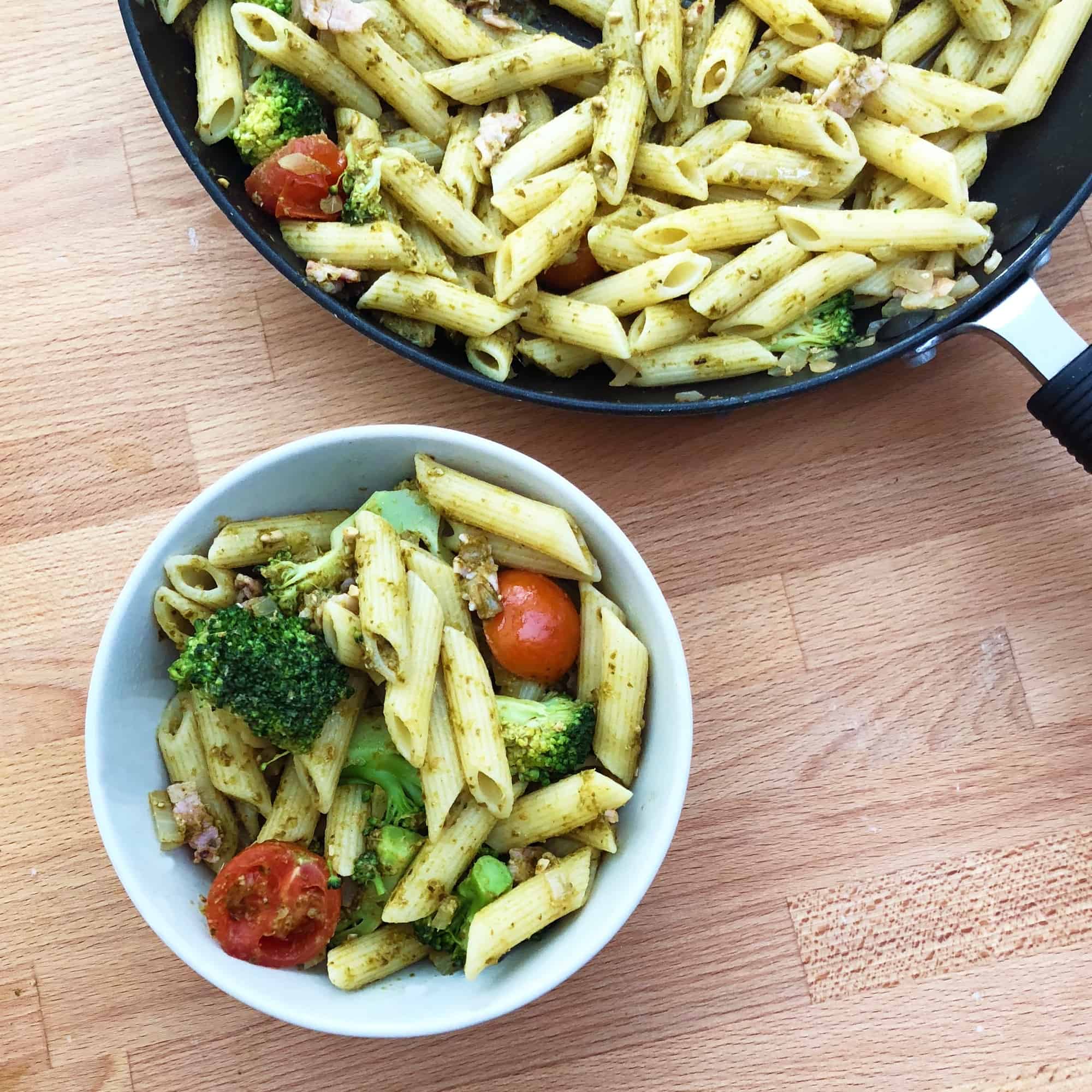 Bacon and Pesto Pasta Recipe The Student Food Project