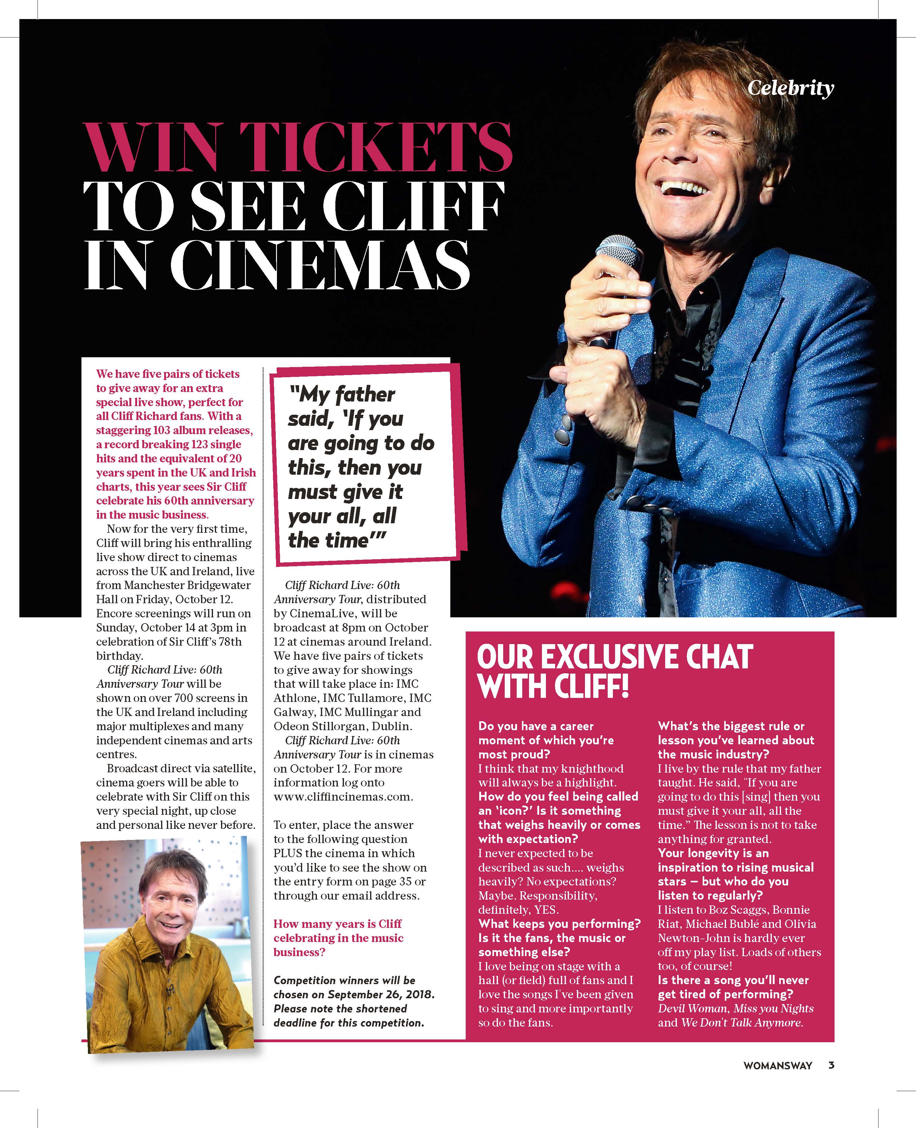 Cliff Richard Coverage