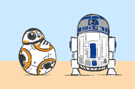Aonde a inteligência artificial está nos levando? - R2D2 e BB8 dançando.