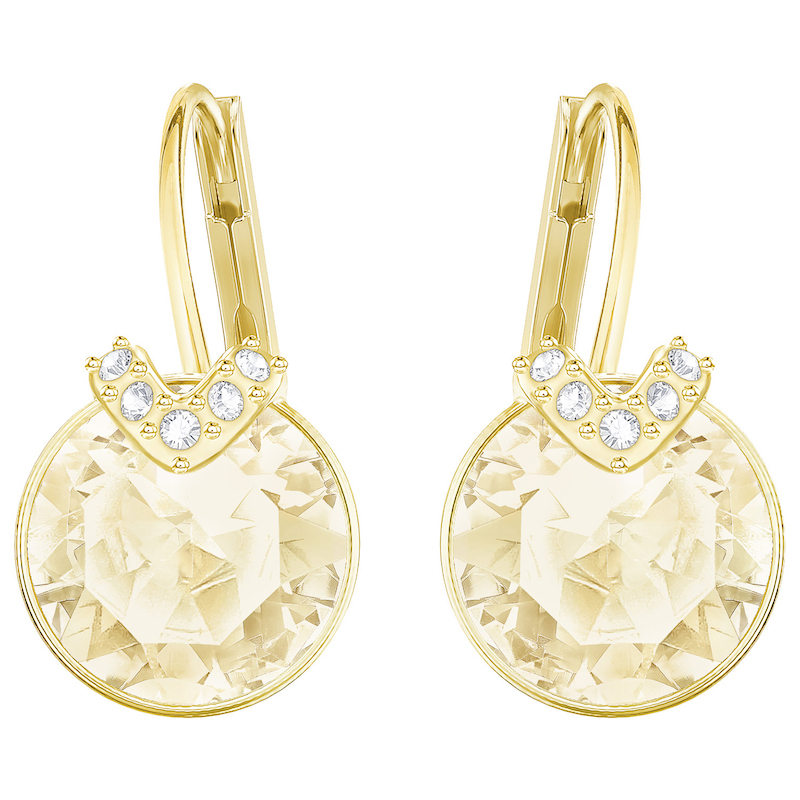 Swarovski Bella V Pierced Earrings Golden Gold Plating Swarovski Bella V Pierced Earrings Golden Gold Plating