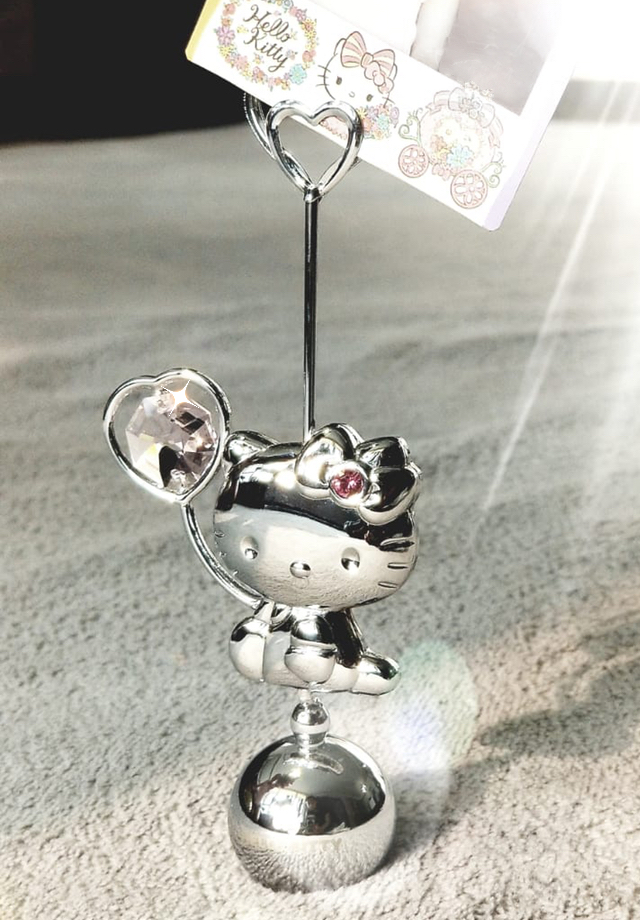 Hello Kitty Crystal Paperweight Card and Photo holder Rosaline | crystocraft.com