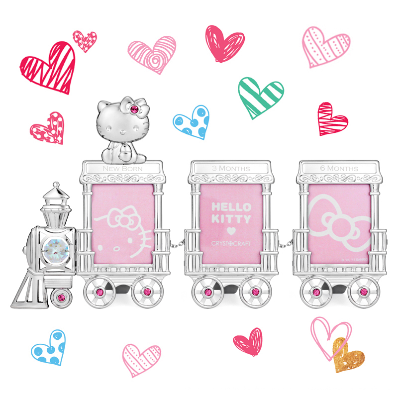 Hello Kitty Train Crystal Photo Frame | crystocraft.com