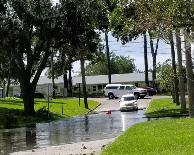 Flooded road